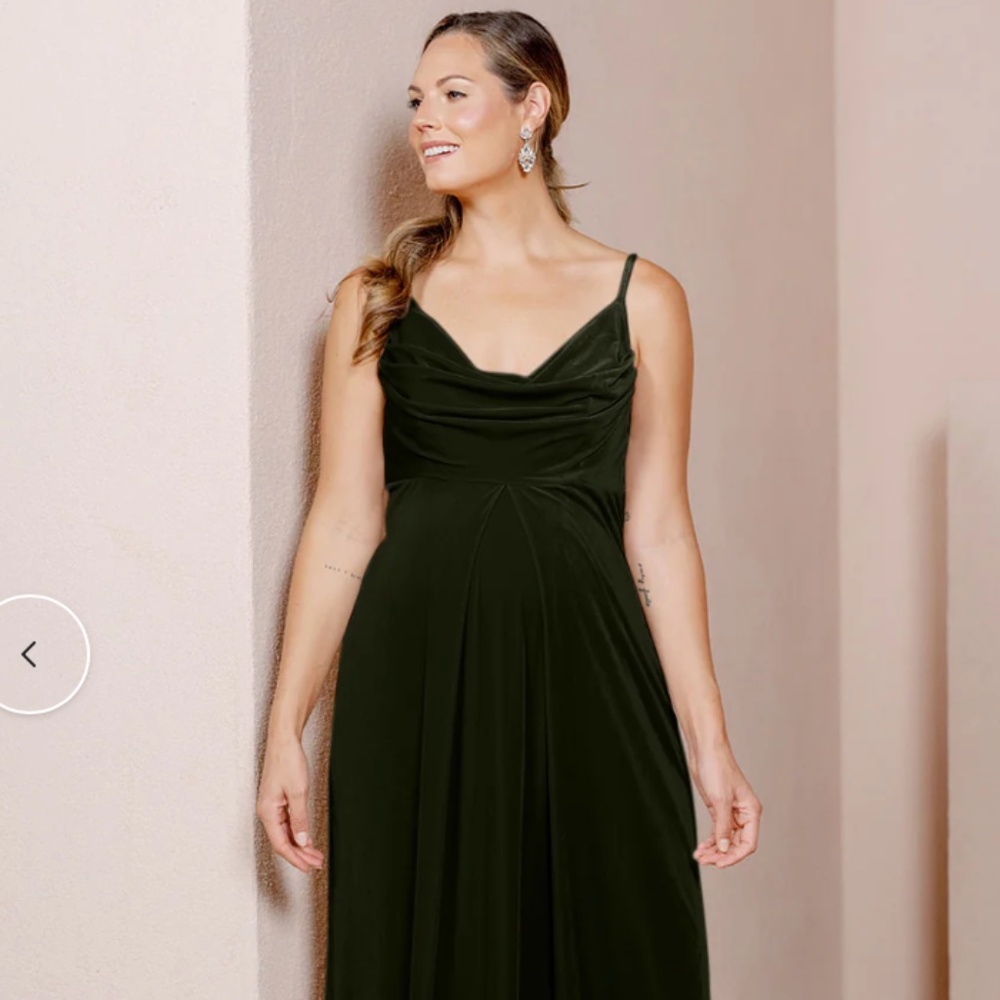 Maternity Skye Velvet Dress x Revelry (Olive)